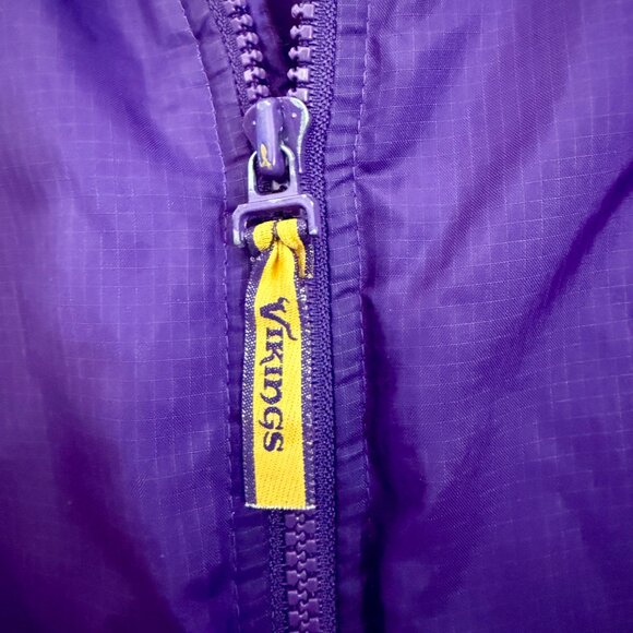 Vintage Minnesota Vikings NFL Team Jacket — Purple/Gold Full Zip — Men’s Medium - Picture 9 of 11